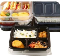 Boîtes en plastique d'emballage en plastique de catégorie comestible pp boîte jetable en plastique de micro-onde prennent le compartiment de récipients alimentaires pour aller boîte