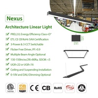 Lumières de bureau Led en aluminium 20W 40W 60W, lumière linéaire encastrée