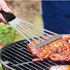 Ensemble de 7 spatules et grattoirs en acier inoxydable <span class=keywords><strong>pour</strong></span> <span class=keywords><strong>plancha</strong></span> électrique, teppanyaki, hibachi, résistant à la chaleur <span class=keywords><strong>pour</strong></span> barbecue en plein air - Product Image 2