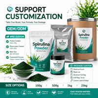 Poudre de spiruline de qualité alimentaire Longbio, vente chaude, comprimés, 60% de protéines, spiruline en poudre OEM