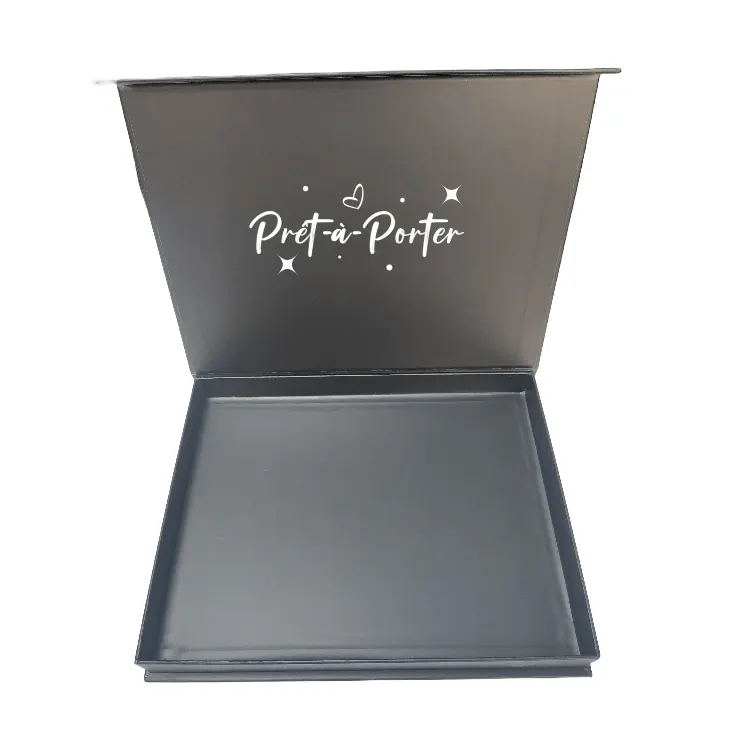 Embalaje fabricante Cierre magnético Cajas de Regalo embalaje con su propio logotipo personalizado negro mate oro hoja cajas de cartón