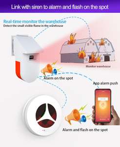 Almacén Sensor DE SEGURIDAD ignífugo Smart Life Fire Detección de llama UV Reconocimiento Tuya WIFI Detector de alarma de llama de fuego - Product Image 5