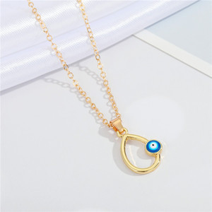 Collier pour femme en acier inoxydable avec pendentif œil <span class=keywords><strong>du</strong></span> <span class=keywords><strong>diable</strong></span>, design de bijoux pour femme, personnalité dorée, rendez-vous galant - Product Image 2