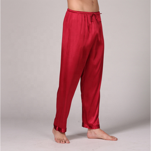 Alta qualità <span class=keywords><strong>uomo</strong></span> estate <span class=keywords><strong>uomo</strong></span> in raso di seta pigiama pantaloni morbidi per dormire - Product Image 4