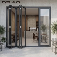Puerta Plegable de Aluminio para Exteriores DBIAO, Marco Delgado, Diseño Elegante para Cafetería y Boutique