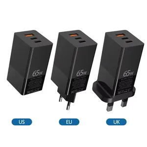 Trending Producten 2024 Nieuwkomers 65W Ce Fcc Rohs Snelle Power Delivery Opvouwbare Adapter 65W Gan Pd Snelle Oplader