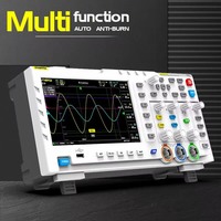 Oscilloscope numérique portable FNIRSI 1014D, double canal, résolution 24 bits, bande passante 100 MHz, fréquence d'échantillonnage 1 GSa/s, écran tactile 7 pouces