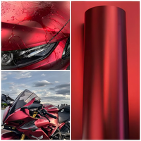 Nouveau film vinyle mat métallisé PET, rouleau de film vinyle pour voiture Rouge Romance