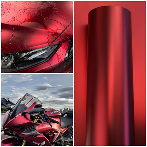Nuevo Vinilo Mate Metálico para Envolver Autos, Vinilo PET Rojo Romance en Rollo - Product Image 2