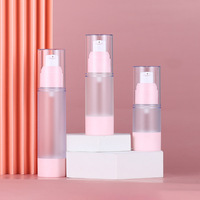 15ml 50ml 100ml Rose Airless Lotion Pompe Bouteille Sérum Sans Dip Tube Distributeur Transparent Cosmétique Emballage Rechargeable