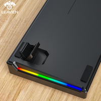 Keyboard mekanik nirkabel Bluetooth dua Mode, sakelar merah 61 tombol dapat ditukar untuk PC PS4 Xbox iPhone iPad
