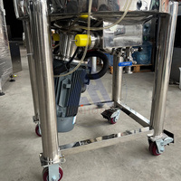 Machine automatique de fabrication de détergent liquide en acier inoxydable avec agitateur et moteur AC, capacité 200L, pour le mélange de produits chimiques et de shampooings