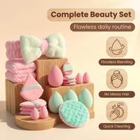 Lot de 20 éponges de maquillage non absorbantes, sans latex, pour application sèche et humide, usage double, éponges cosmétiques en gros, personnalisables avec logo
