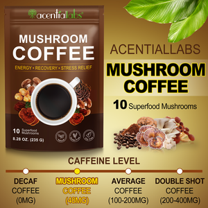 Acentiallabs fungo caffè in polvere aumentare l'energia migliora il fungo organico caffè istantaneo con leoni criniera e coda di tacchino - Product Image 5