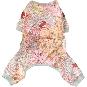 Mono de pijama de poliéster suave para perros con bonitos patrones estampados, ropa de dormir ligera para mascotas para cachorros y gatos, ropa para todas las estaciones - Product Image 2