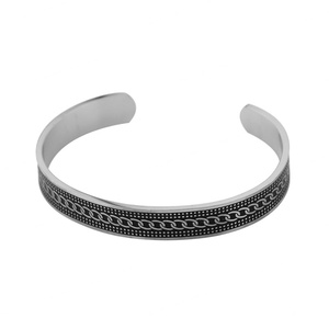 Bracelet en acier inoxydable personnalisé avec message islamique pour hommes et femmes, bijoux musulmans, bracelet Ayatul Kursi, bracelet manchette - Product Image 5