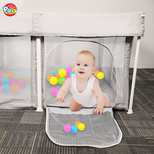 Dobravel Play Yard para bebés Recinto de seguridad de plástico para niños para dormitorio Escuela Sala de estar Comedor <span class=keywords><strong>Corral</strong></span> para bebés - Product Image 3