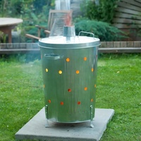 Grande poubelle de jardin, incinérateur, brûleur à feu, brûleur à papier, brûleur à feuilles, brûleur à branches