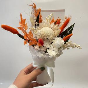 HFlora vendedor caliente <span class=keywords><strong>Limonium</strong></span> bohemio floral Rosa arreglo de flores ramo de flores ramos de novia - Product Image 5