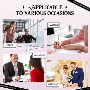 Bolígrafos de Oro Rosa 2025 con Purpurina Líquida, Cristal Metálico, Diamante, Tinta Negra, Regalos para Bodas - Product Image 5