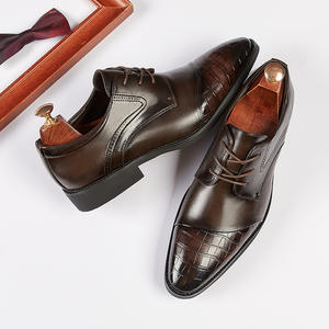 Chaussures Oxford en cuir de vachette de style italien, fabriquées à la main, de qualité supérieure, prix d'usine, vente en gros, chaussures formelles de luxe haut de gamme, vente chaude - Product Image 1