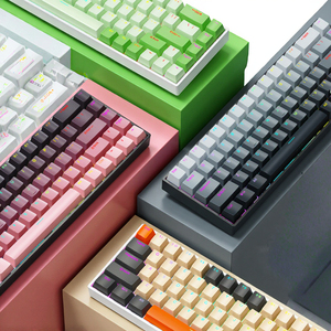Personalizzabile 68-Key RBG retroilluminato 2.4G + BT tasti in plastica a basso profilo per <span class=keywords><strong>Computer</strong></span> Desktop da gioco - Product Image 1