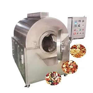 Torréfacteur de noix d'usine torréfacteur de châtaignes électrique Machine de torréfaction d'arachide rotative à tambour commercial