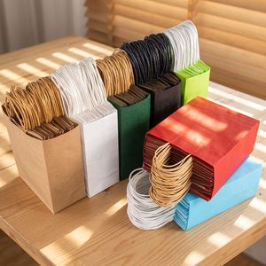 Wholesale Custom Printed Brown Kraft Paper <b>Bag</b> With Handles Eco Friendly Recycled <b>Food</b> <b>Delivery</b> Takeout <b>Bag</b> - Product Image 1