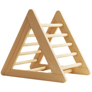 Gymnase d'activités pour bébés Montessori, aire de jeux intérieure en <span class=keywords><strong>bois</strong></span>, triangle d'escalade, toboggans, équipement d'exercice, Spielplatz, terrains de jeux - Product Image 4