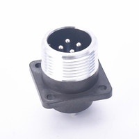 Conector Circular con Brida Cuadrada P20J6A P20K6A, Conector Macho y Hembra P20K6AQ P20J6AQ