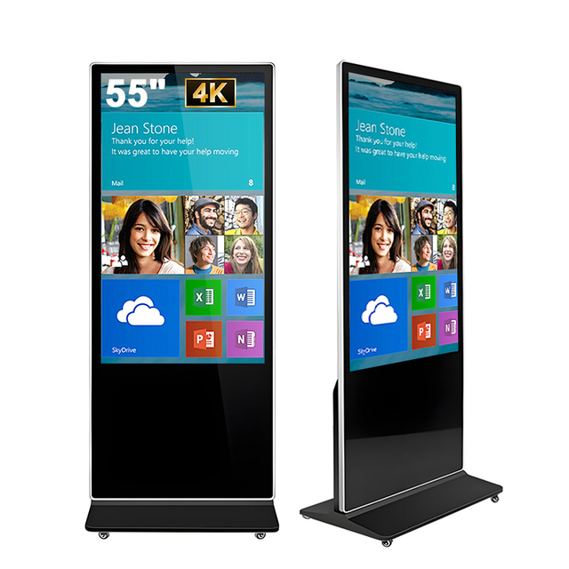 43" 55"65" ultra Thin Vertical Interactive Advertising Display Kiosk Indoor Floor Standing Digital Signage