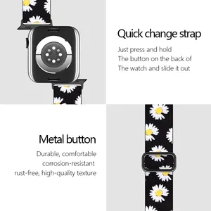 Pulseira de relógio inteligente para apple watch, pulseira pintada de nylon com fivela, recém-chegado, 2023