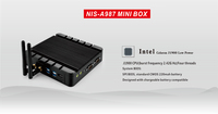 PC industriel sans ventilateur Intel J1900 pour affichage numérique, lecteur multimédia NIS-B987, client léger avec double LAN/2*HDMI + 1*VGA