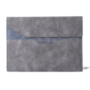 Profession eller Hersteller Pu Leder 80 Blatt Cmyk Blue Softcover Leder Notebook