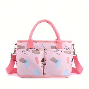 Bolsa de Pañales Colorida Cruzada con Bolsillos Separados para Artículos Secos y Húmedos para Bebé - Product Image 6