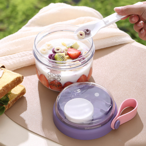 Gobelets à yaourt parfait pour le petit-déjeuner, la bouillie d'avoine ou les fruits, récipient à collation, <span class=keywords><strong>bol</strong></span> et cuillère pour boîte à lunch, portable et réutilisable - Product Image 5