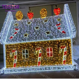 Décoration LED en forme d'arche de chalet de Noël pour hôtels, centres de villégiature, centres commerciaux et célébrations hivernales en plein air - Product Image 5