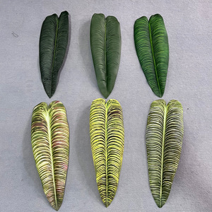 Plante artificielle de Caladium, feuilles réalistes haut de gamme, 30cm-100cm, pour décoration intérieure, plante verte en pot - Product Image 2