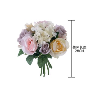 Bouquet de roses artificielles CallaFloral, couleurs éclatantes, décoration de mariage, tissu tissé GF12510 - Product Image 4