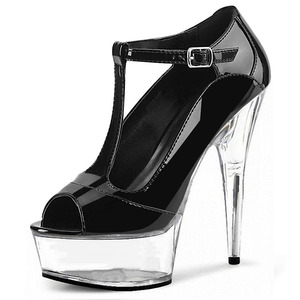 Escarpins à plateforme gothiques pour femmes, bout ouvert, 15 cm, grande taille, talons fins, danseuse exotique, pole dance, sexy, fétiche, mannequins, podium, punk - Product Image 2