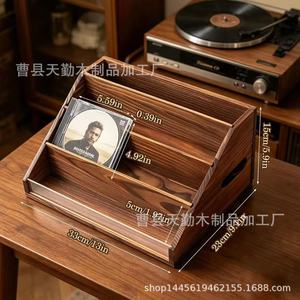 Wooden magazine <b>storage</b> basket, portable <b>photo</b> album, vinyl record, magazine collection <b>storage</b> <b>box</b>, record rack - Product Image 4