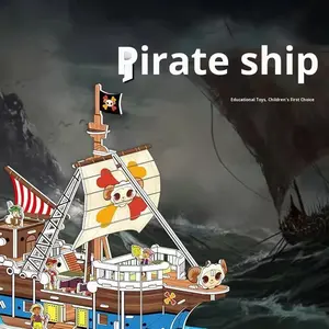 <span class=keywords><strong>Bateau</strong></span> <span class=keywords><strong>pirate</strong></span> <span class=keywords><strong>3D</strong></span> <span class=keywords><strong>Puzzle</strong></span> jouet éducatif pour enfants bricolage à la main assemblage papier modèle cadeau 50 pièces 3-5 heures assemblage Stock - Product Image 3