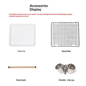 Tragbarer Papageien-Reisekäfig mit großem Fenster, Ständer und leicht zu reinigender Tasche für Sittiche, Nymphensittiche und Ausflüge im Freien - Product Image 6