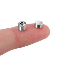 Clou d'Oreille Magnétique en Acier et Cristal, Sans Perçage, Boucles d'Oreilles Magnétiques Puissantes pour Hommes et Femmes, Clip d'Oreille Magnétique 6mm, Bijoux