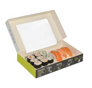 Muestra Gratuita de Caja de <span class=keywords><strong>Sushi</strong></span> Desechable para Restaurante, Caja de Embalaje de Alimentos para Llevar de Grado Alimenticio - Product Image 6