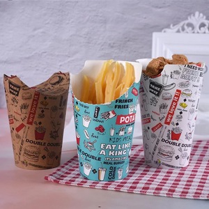 Gobelet et <span class=keywords><strong>seau</strong></span> à popcorn en papier à paroi simple, imprimés sur mesure, de qualité alimentaire, empilables, recyclables, écologiques, jetables, prêts pour les hamburgers - Product Image 4