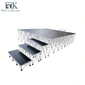 RK Aluminum Folding Stage Platform 1.22m x 1.22m Modular Rectangular Stage Display Equipment for Exhibitions - Product Image 1
