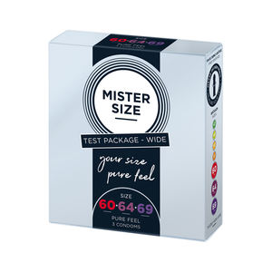 MISTER SIZE Ultrathin <strong>Condoms</strong> Test Pack L XL-XXL-<strong>XXXL</strong> 60 64 69mm for Men Accurate Fit Sample Set - Product Image 2