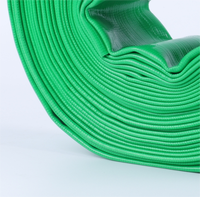 Tuyau de refoulement d'eau plat en PVC, longueur personnalisée, flexible, pour irrigation agricole, couleur verte, toutes tailles disponibles
