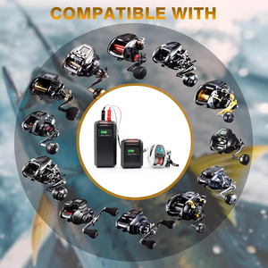 بطارية ليثيوم مقاومة للماء لبكرة الصيد الكهربائية 14.8 فولت بسعة 7.5 أمبير و10 أمبير و20 أمبير مع شاشة LCD لدايوا وشيمانو - بيع بالجملة - Product Image 4